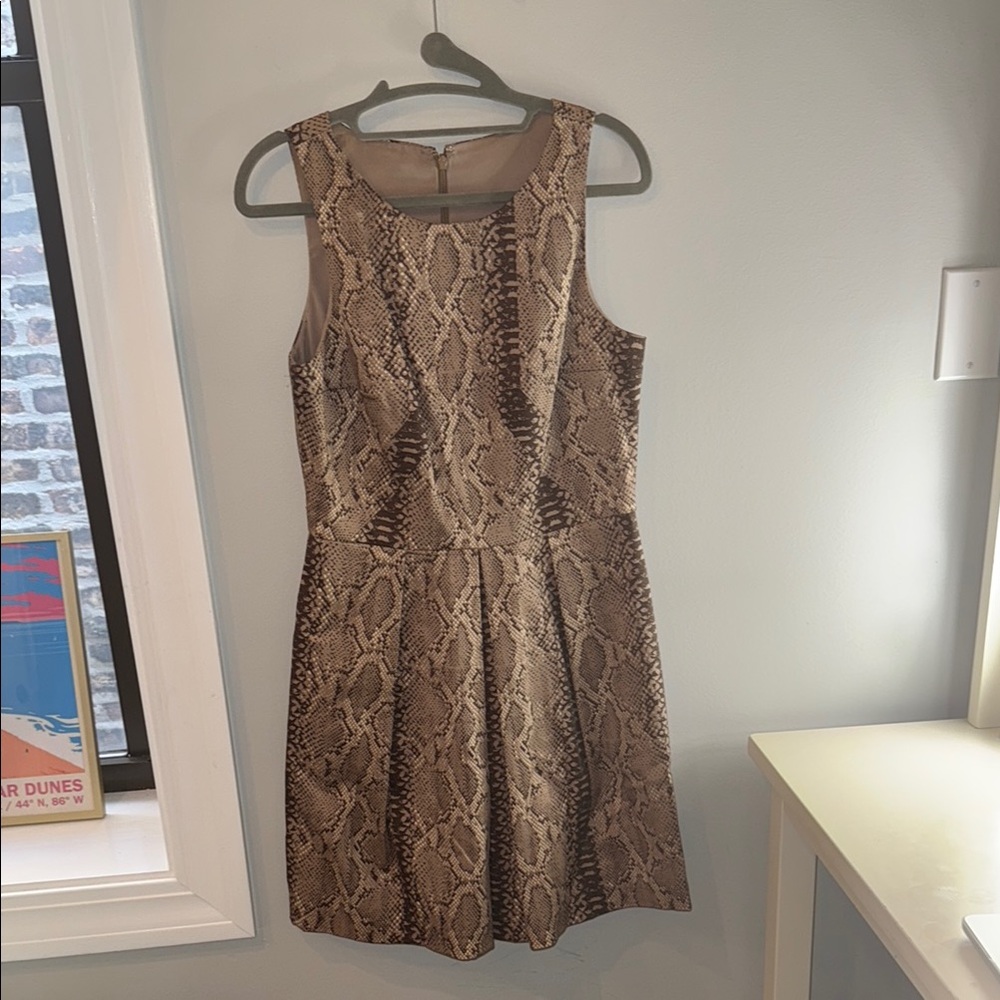 Snake Print Sleeveless Dress